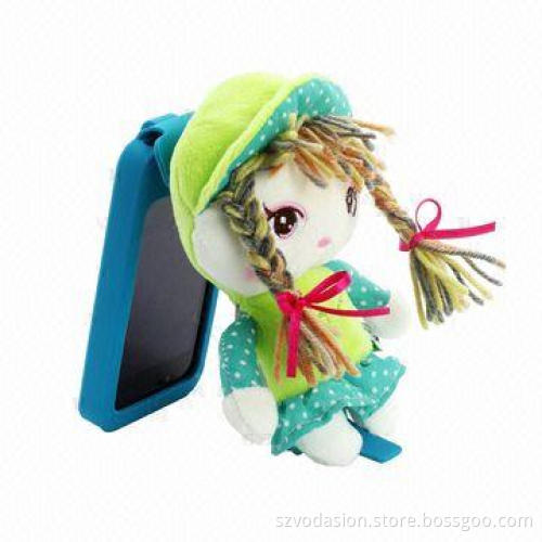 Soft Plush Cartoon Cute Girl Soft Silicone Case for Cell Phone, Promotional Gifts